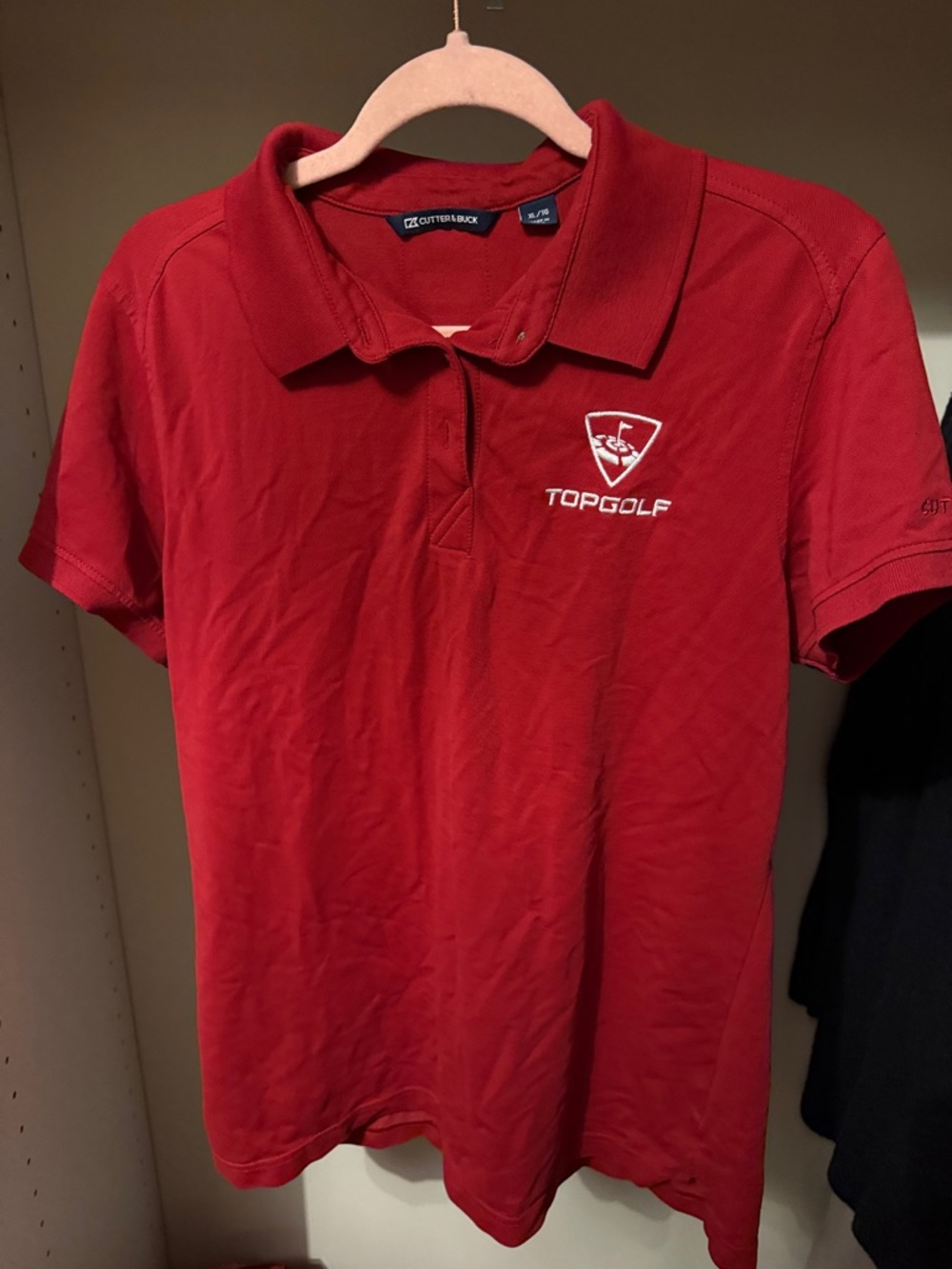 Cutter & Buck Red Topgolf Polo Shirt